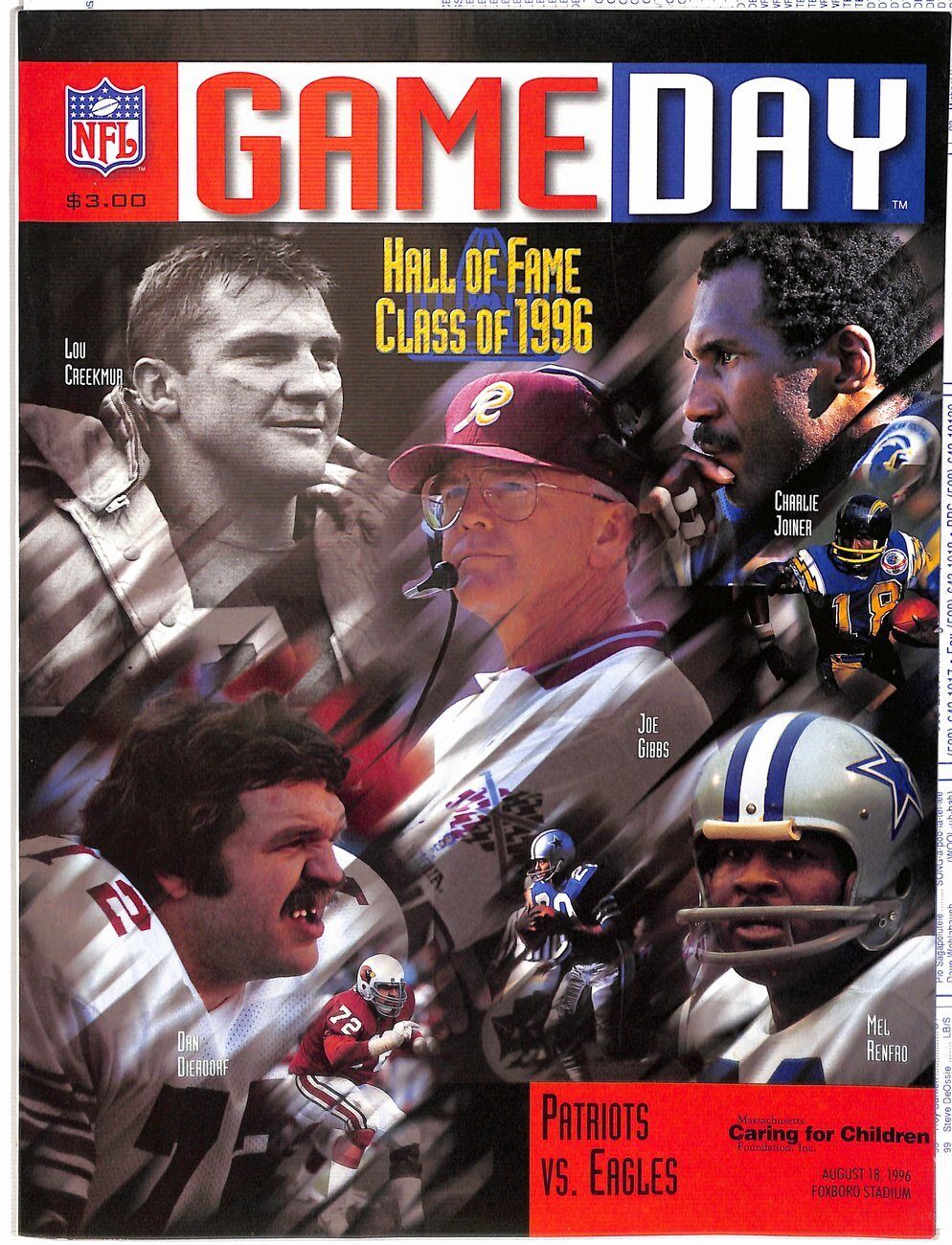 1996 Game Day HOF Football Program New England Patriots vs. Eagles  181711