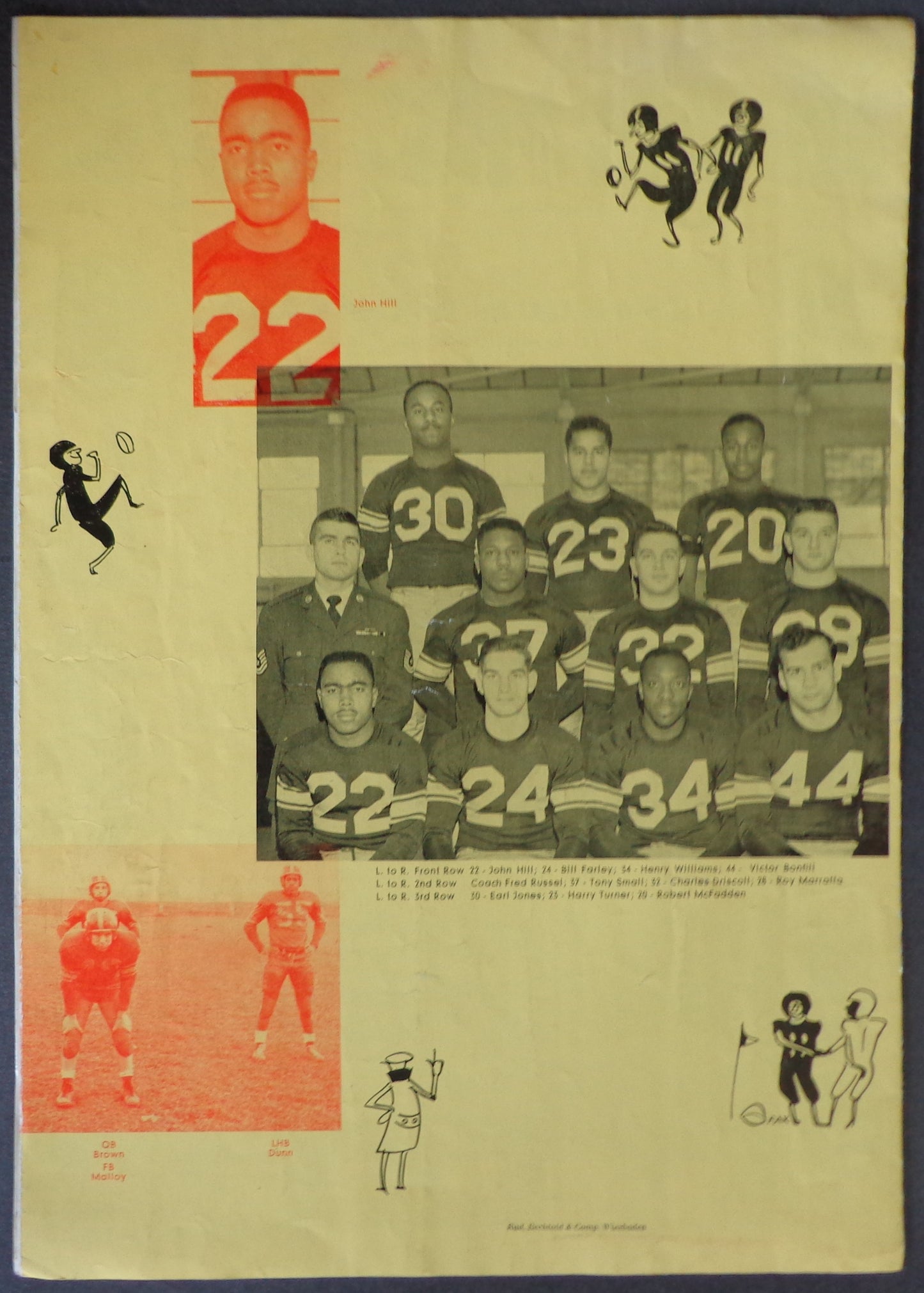 Nov. 27, 1954 London Rockets vs. Chaumont Mudhens Football Game Program 190069