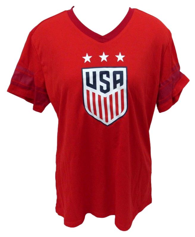 Carli Lloyd Red USA Soccer Jersey UNSIGNED Size L 188199