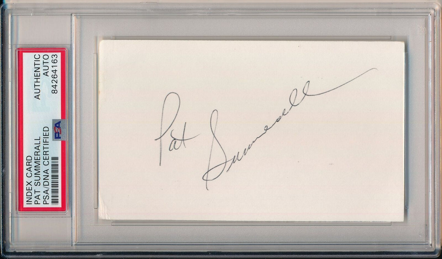 Pat Summerall HOF New York Giants Signed/Auto 3x5 Index Card PSA/DNA 156455