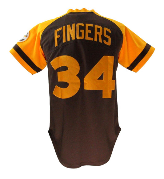 Rollie Fingers HOF Signed/Inscr Mitchell & Ness Baseball Jersey PSA/DNA 190236