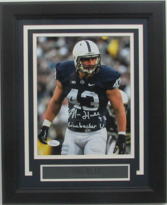 Mike Hull PSU Signed/Inscribed "Linebacker U" 8x10 Photo Framed JSA 145913