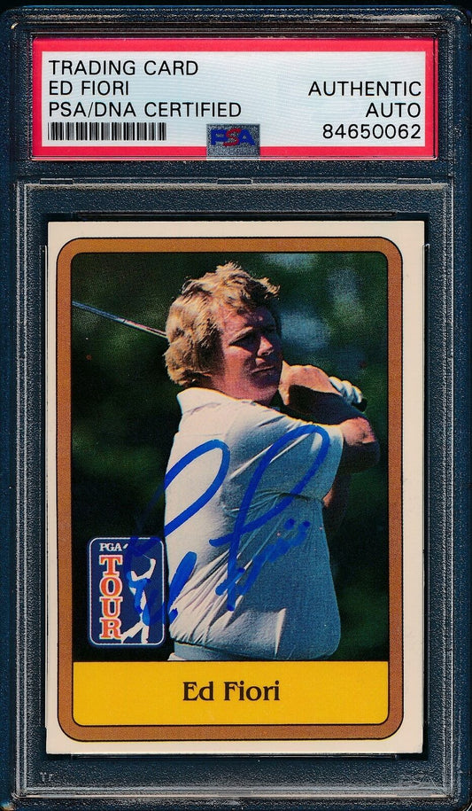 1981 DONRUSS PGA Ed Fiori #52 Authentic Card Signed PSA/DNA 176003