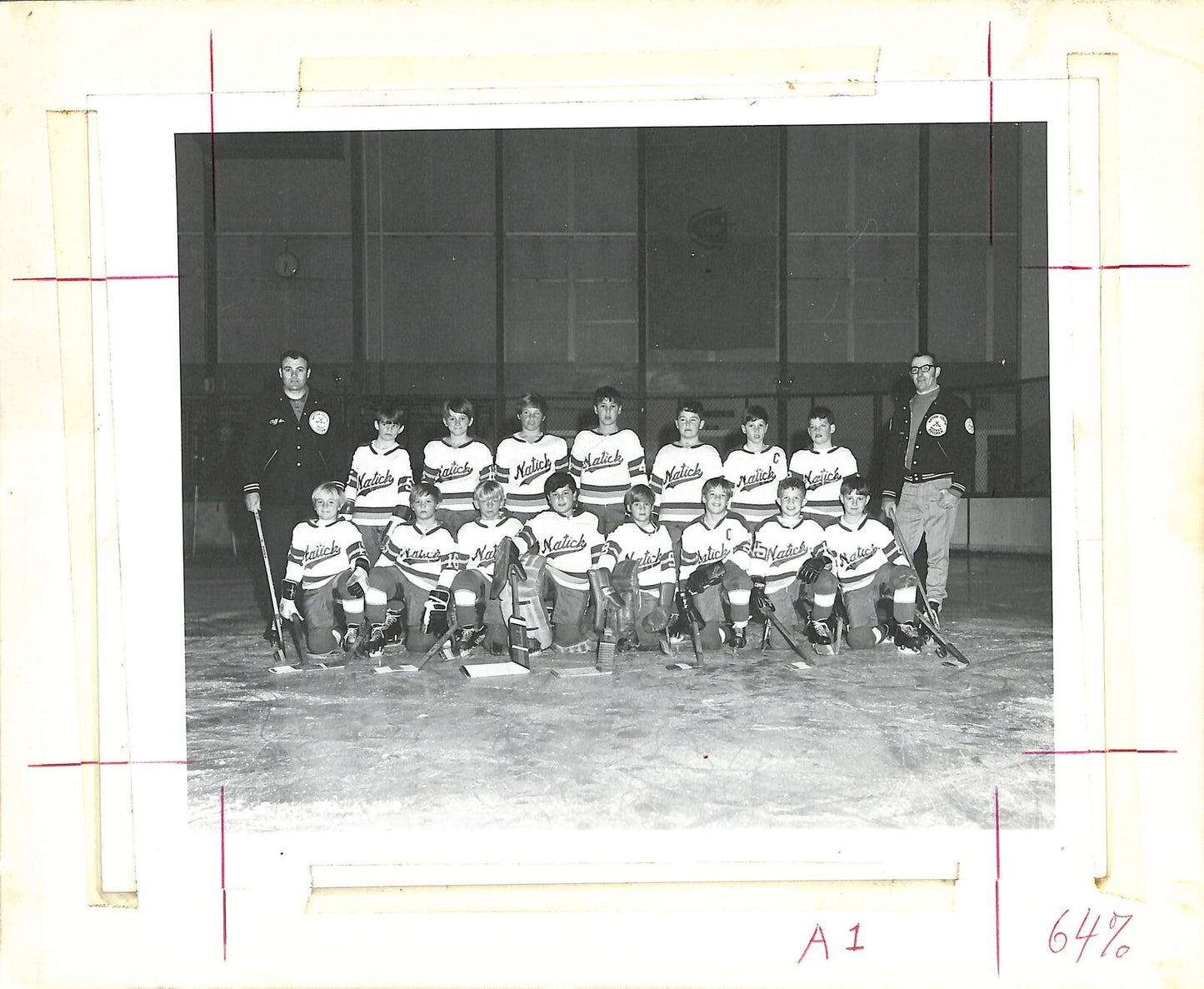 Vintage Natick Massachusetts 8.5x11 Press Hockey Photo 180732