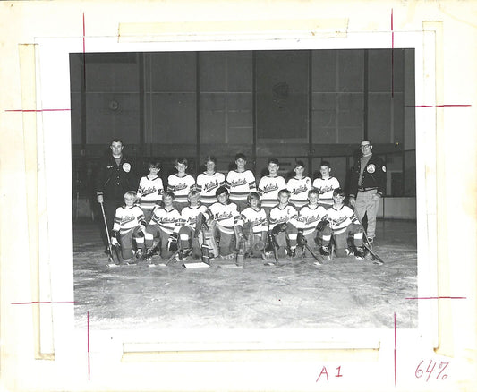 Vintage Natick Massachusetts 8.5x11 Press Hockey Photo 180732