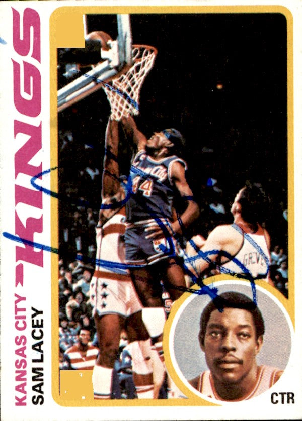 Sam Lacey Autographed 1978-79 TOPPS Basketball Card #99 Kings 183070