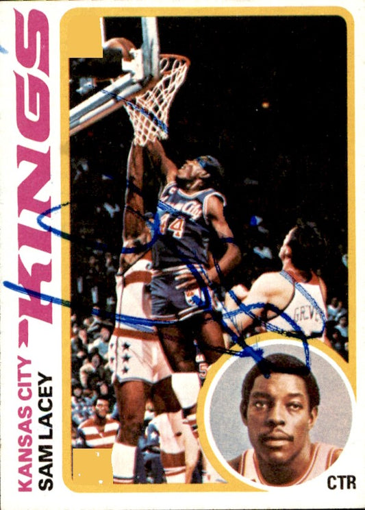 Sam Lacey Autographed 1978-79 TOPPS Basketball Card #99 Kings 183070