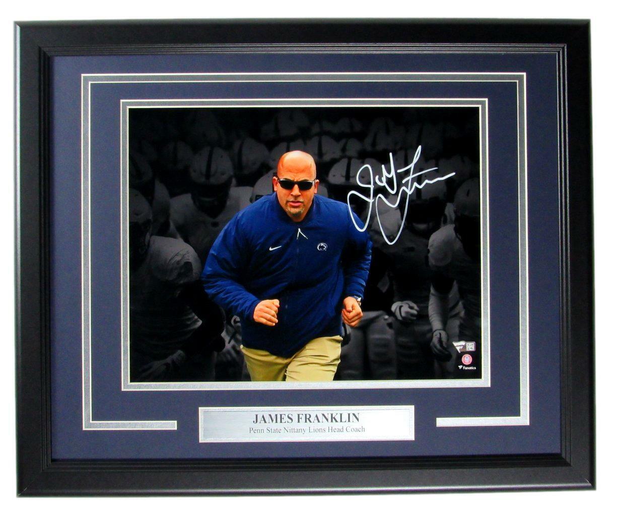 James Franklin Penn State Signed/Autographed 11x14 Photo Framed JSA 164043