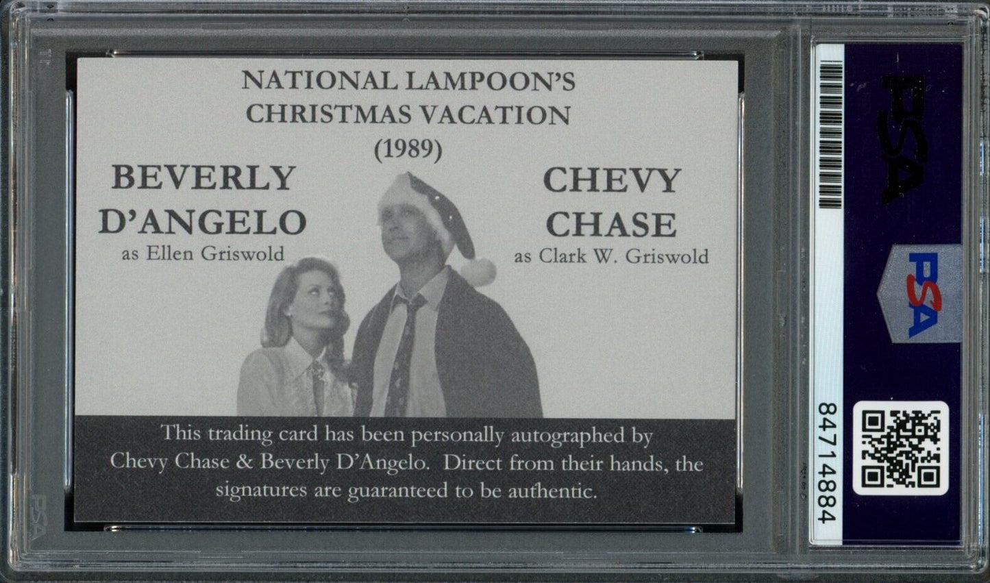 Chevy Chase/Beverly D'Angelo Dual-Signed Trading Card "Xmas Vacation" PSA/DNA