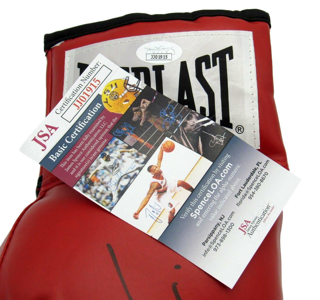 Tony TNT Tubbs Boxing Champ Signed Everlast Red Left Boxing Glove JSA 154763