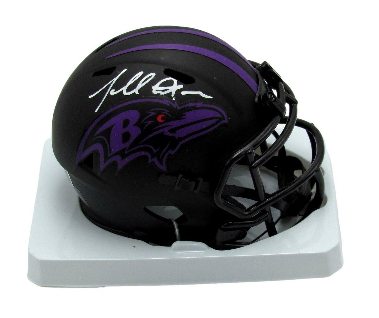 Terrell Suggs Autographed Mini Ravens Eclipse Football Helmet Beckett