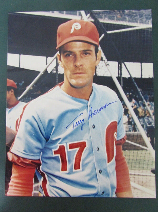 Terry Harmon Phillies Signed/Autographed 8x10 Photo PASS 127539