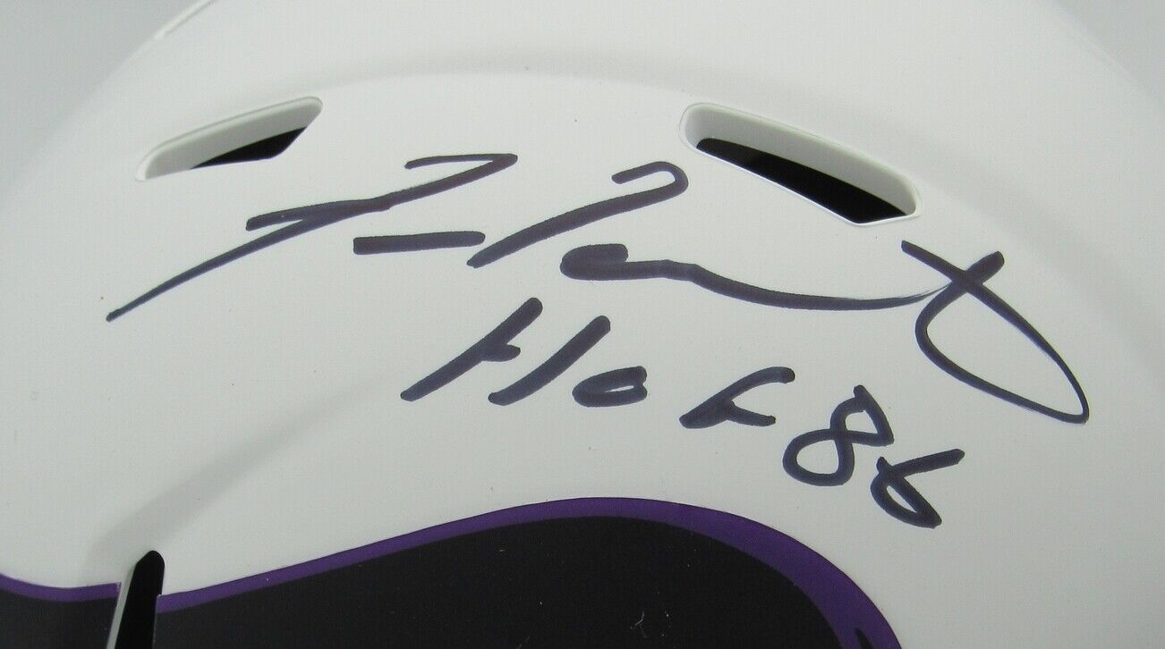 Fran Tarkenton HOF Signed/Inscribe Vikings Lunar  Eclipse Mini Helmet JSA 159052