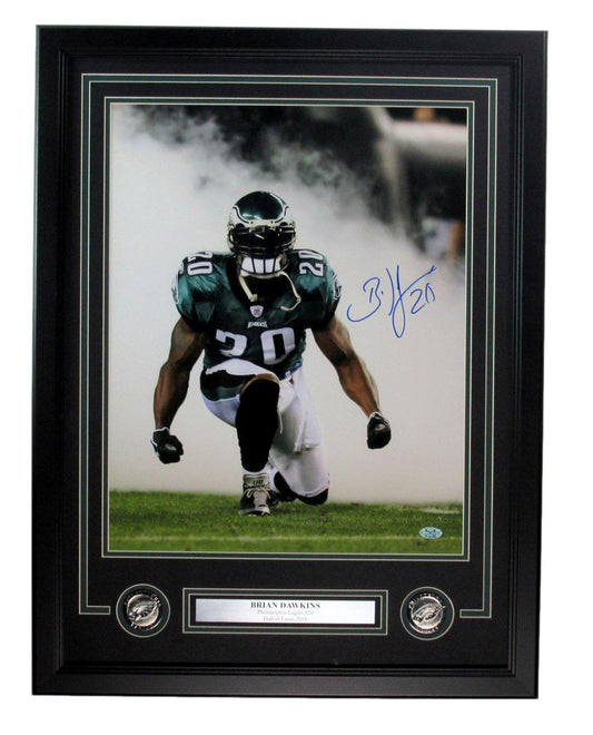 Brian Dawkins HOF Signed 16x20 Photo Philadelphia Eagles Framed PSA/DNA 191935