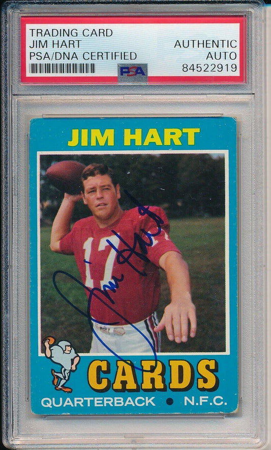 Jim Hart St. Louis Cardinals Signed/Auto 1971 TOPPS Card #47 PSA/DNA 166254