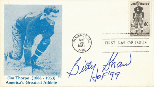 Billy Shaw Buffalo Bills HOF Signed 1984 First Day Cover/FDC 151307