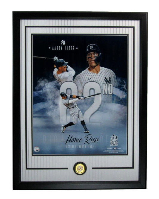 Aaron Judge UNSIGNED 16x20 Photo 62 Home Runs  Yankees Fanatics Framed