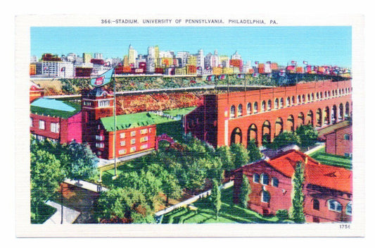 Vintage Postcard of University of Pennsylvania Stadium Postmarked 1944 143516