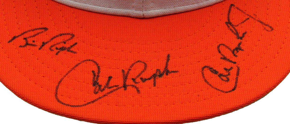 Cal Ripken Jr., Cal Ripken, Bill Ripken Multi-signed Baseball Hat PSA/DNA 190220