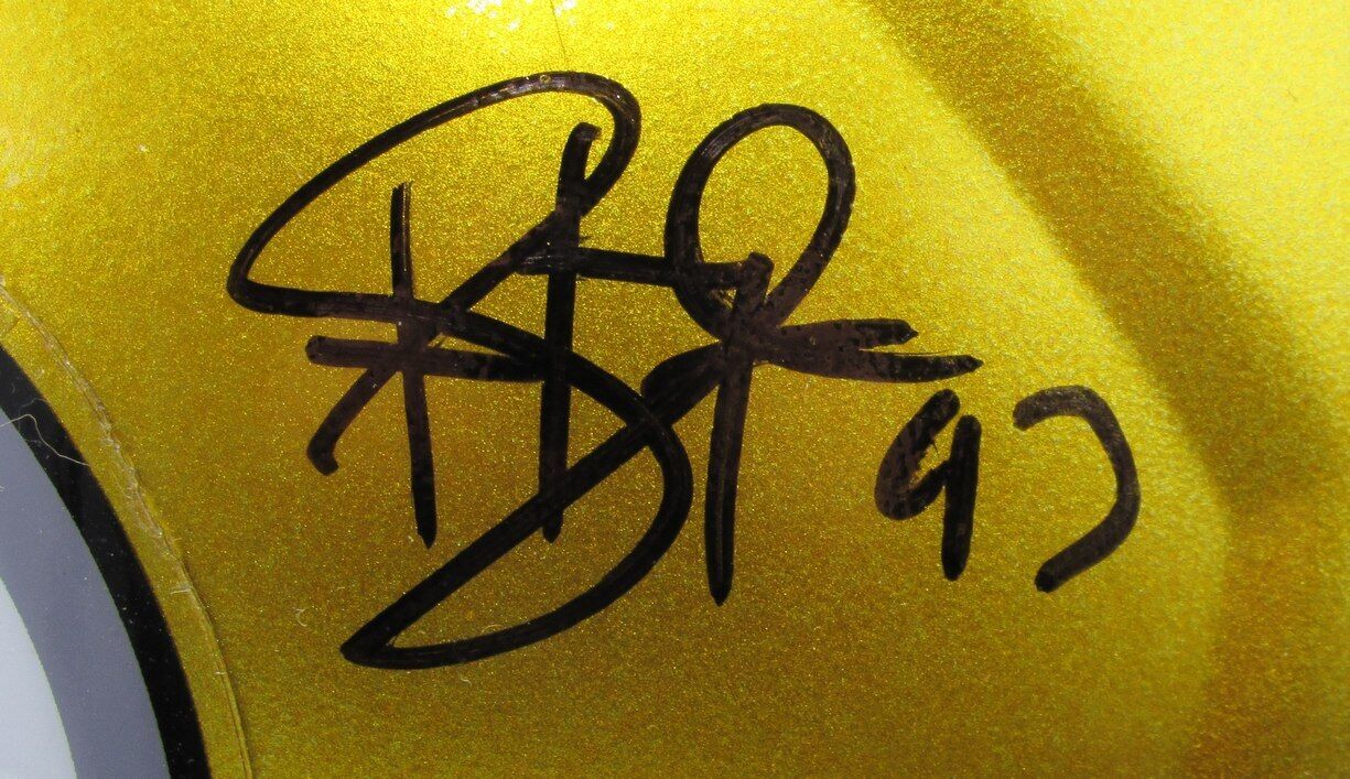 Troy Polamalu Signed Mini Football Helmet Pittsburgh Steelers Beckett 178386