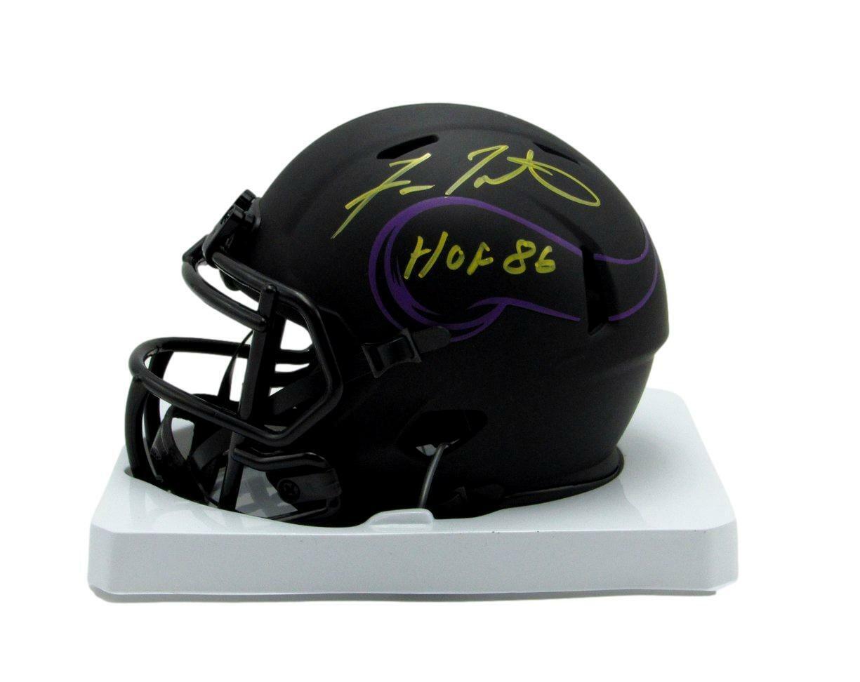 Fran Tarkenton HOF Signed/Inscr Vikings Eclipse Mini Football Helmet JSA 166413