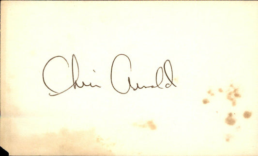 Chris Arnold San Francisco Giants Signed/Autographed 3x5 Index Card 162599