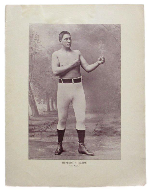 Herbert A. Slade "The Maori" Boxer 1895 Boxing Gladiators 11x15 Supplement