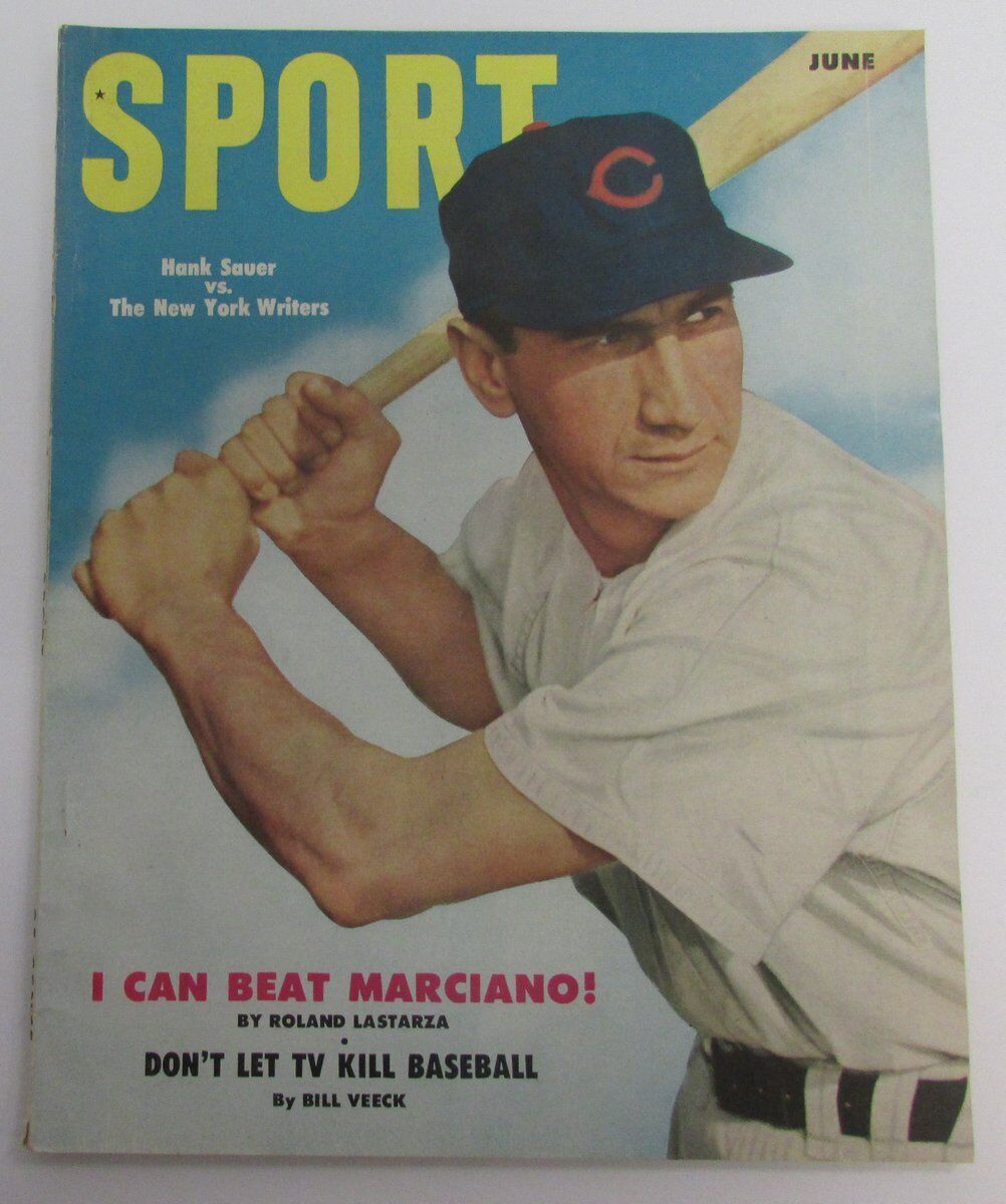 1953 Sport Magazine June Hank Sauer Cleveland Indians  Cover NO LABEL 136139