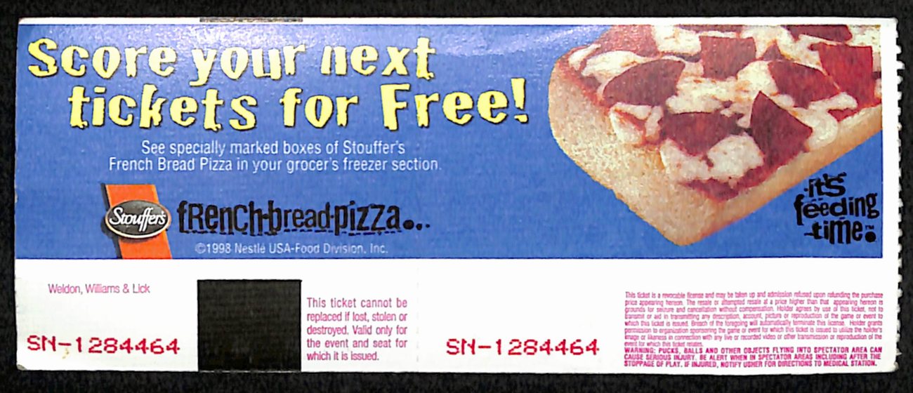 July 26, 1998 Chicago White Sox vs. New York Yankees Ticket Stub 189895