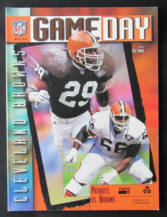 1995 New England Patriots vs. Cleveland Browns Program 09/03 Eric Turner