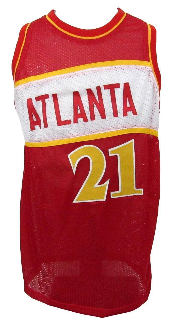 Dominique Wilkins HOF Autographed Red Custom Jersey Hawks JSA 176829