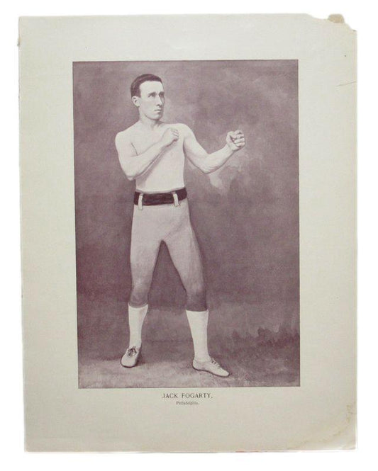 Jack Fogarty Boxer 1895 Boxing Gladiators 11x15 Supplement Poster.