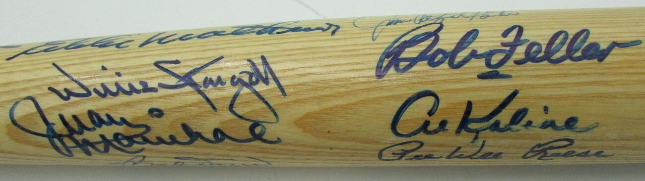 Hall of Fame HOF Baseball Bat Signed by 36 HOFers Koufax,Seaver,Stargell + PSA