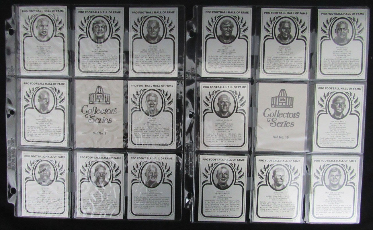 Pro Football Hall of Fame Metallic Card Set Series 1-11 88 Cards w/Binder 167389