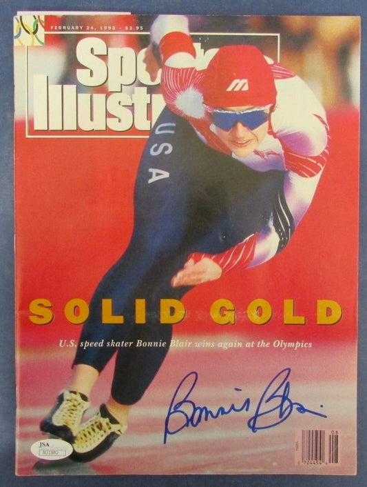 Bonnie Blair Team USA Oympics Speed Skating Signed Sports Illustrated JSA N31882