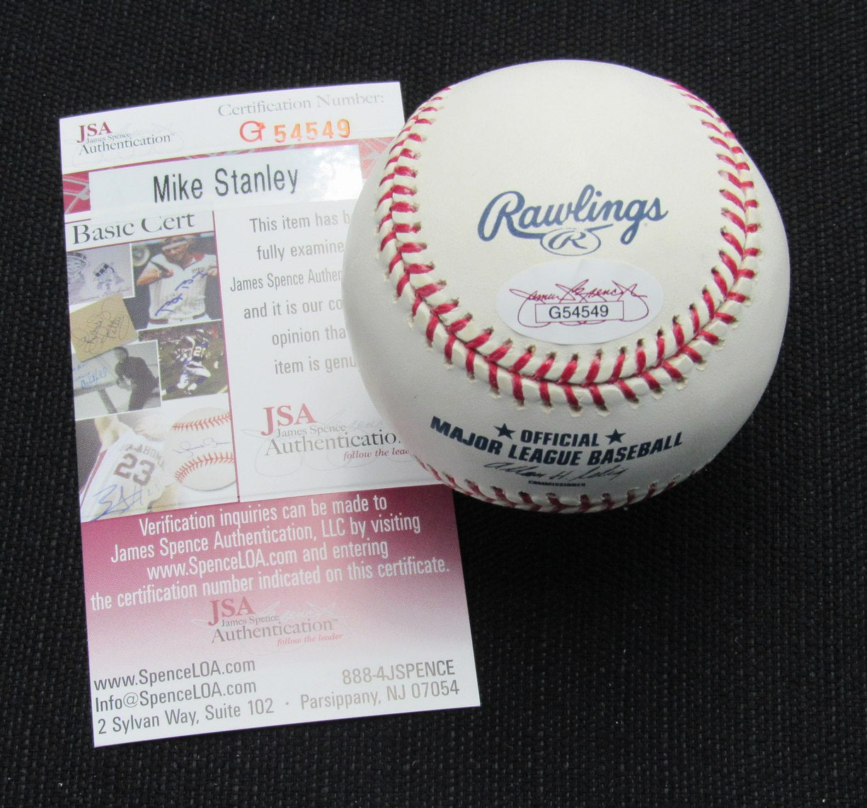 Mike Stanley Signed/Auto Yankees 100th OML Baseball JSA  186971