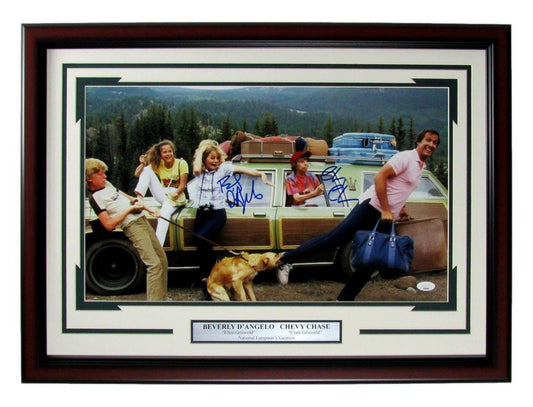 Beverly D'Angelo/Chevy Chase Autographed 12x20 Photo "Vacation" Framed JSA