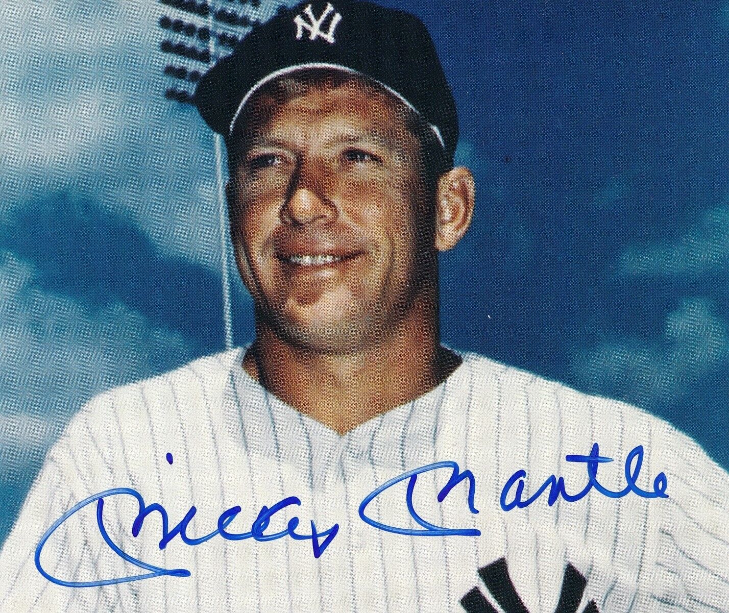 Mickey Mantle HOF Autographed 8x10 Photo New York Yankees JSA 169449