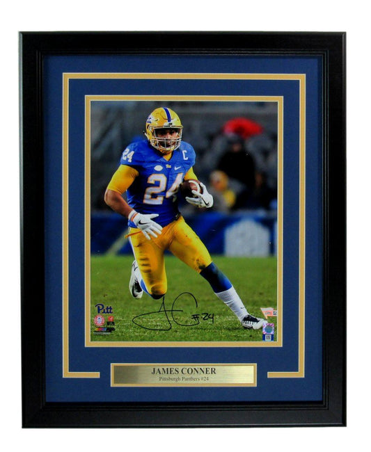 James Conner Autographed 11x14 Photo Pittsburgh Panthers Framed Fanatics 177265