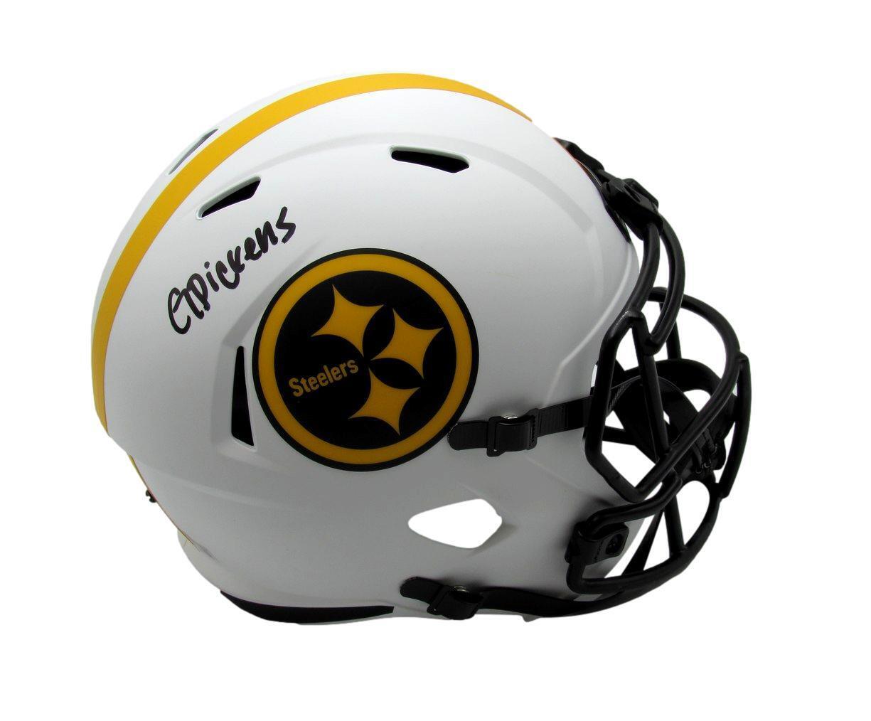 George Pickens Autographed Full Size Lunar Replica Helmet Steelers Beckett