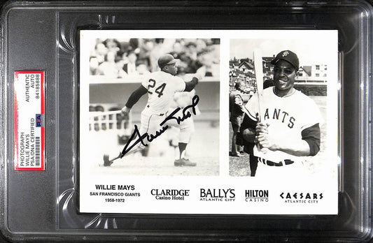 Willie Mays HOF Signed/Autographed 5x7 Promo Photo Giants PSA/DNA 193446