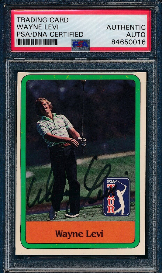 1981 DONRUSS PGA Wayne Levi #32 Authentic Card Signed PSA/DNA 176072