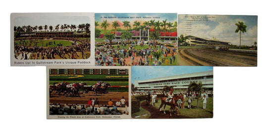 Lot of 5 Vingtage 1950's Gulfstream Racing Park Hallandale, Florida