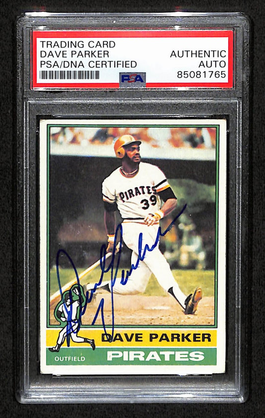 Dave Parker Signed 1976 Topps Card #185 Pittsburgh Pirates PSA/DNA 184532