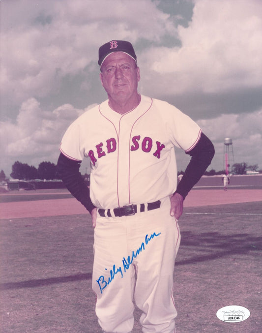 Billy Herman HOF Autographed 8x10 Photo Boston Red Sox JSA