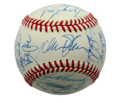 1989 Mets Team Autographed by 28 Johnson Carter Strawberry ONL Baseball 182805