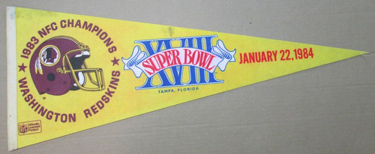 1983 Washington Redskins NFC Champions 12X30 inch Pennant 155519