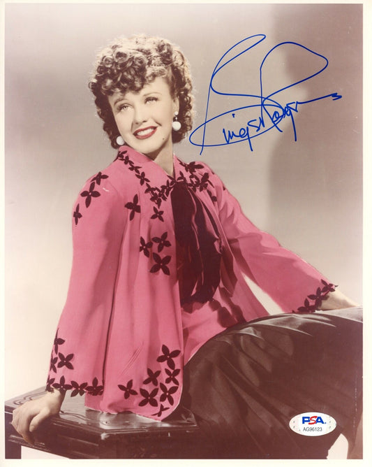 Ginger Rogers Actress Signed/Autographed 8x10  Photo PSA/DNA 153675