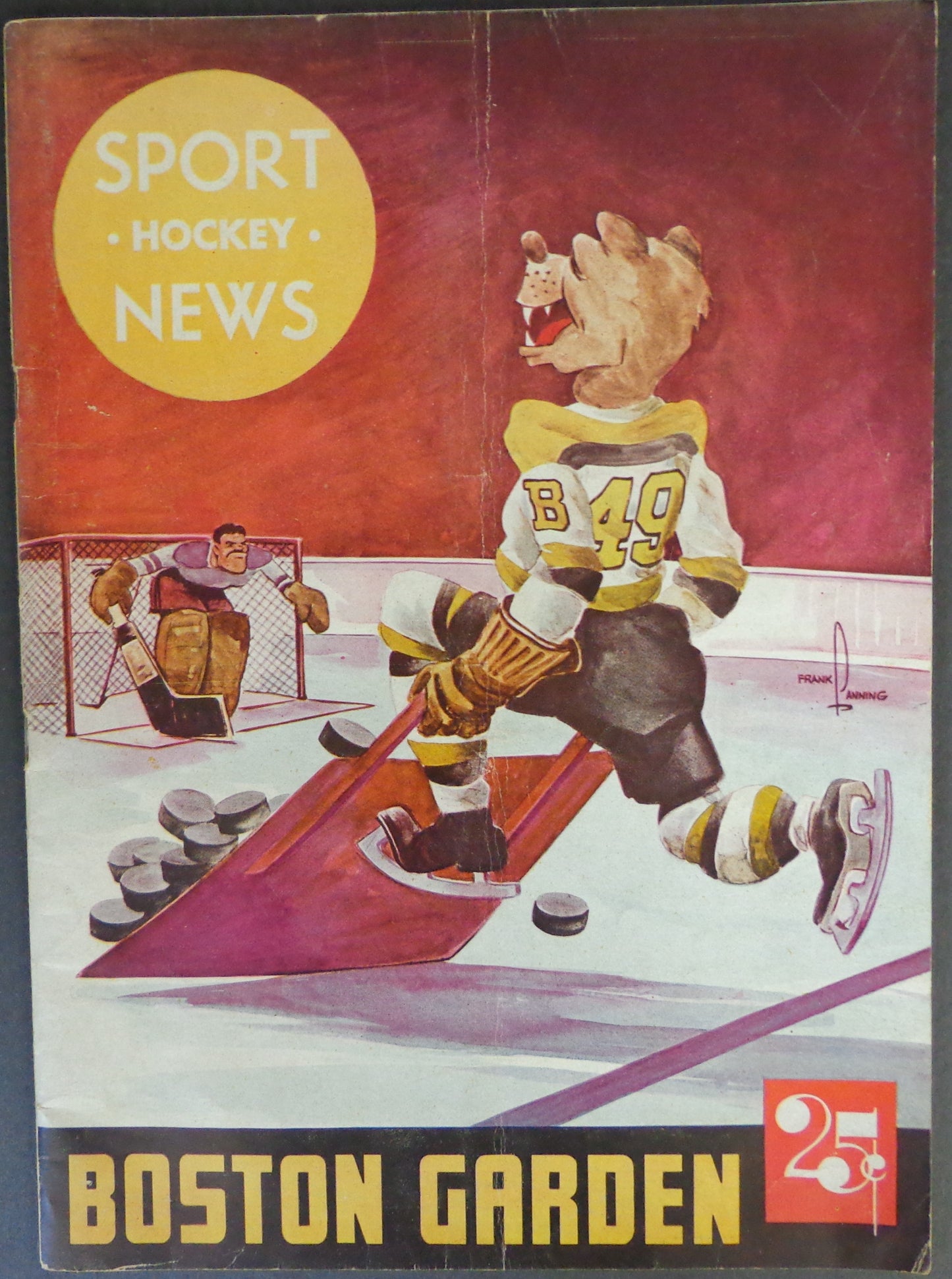 1948 Sport Hockey News Bruins vs. Maple Leafs Hockey Game Program 179501