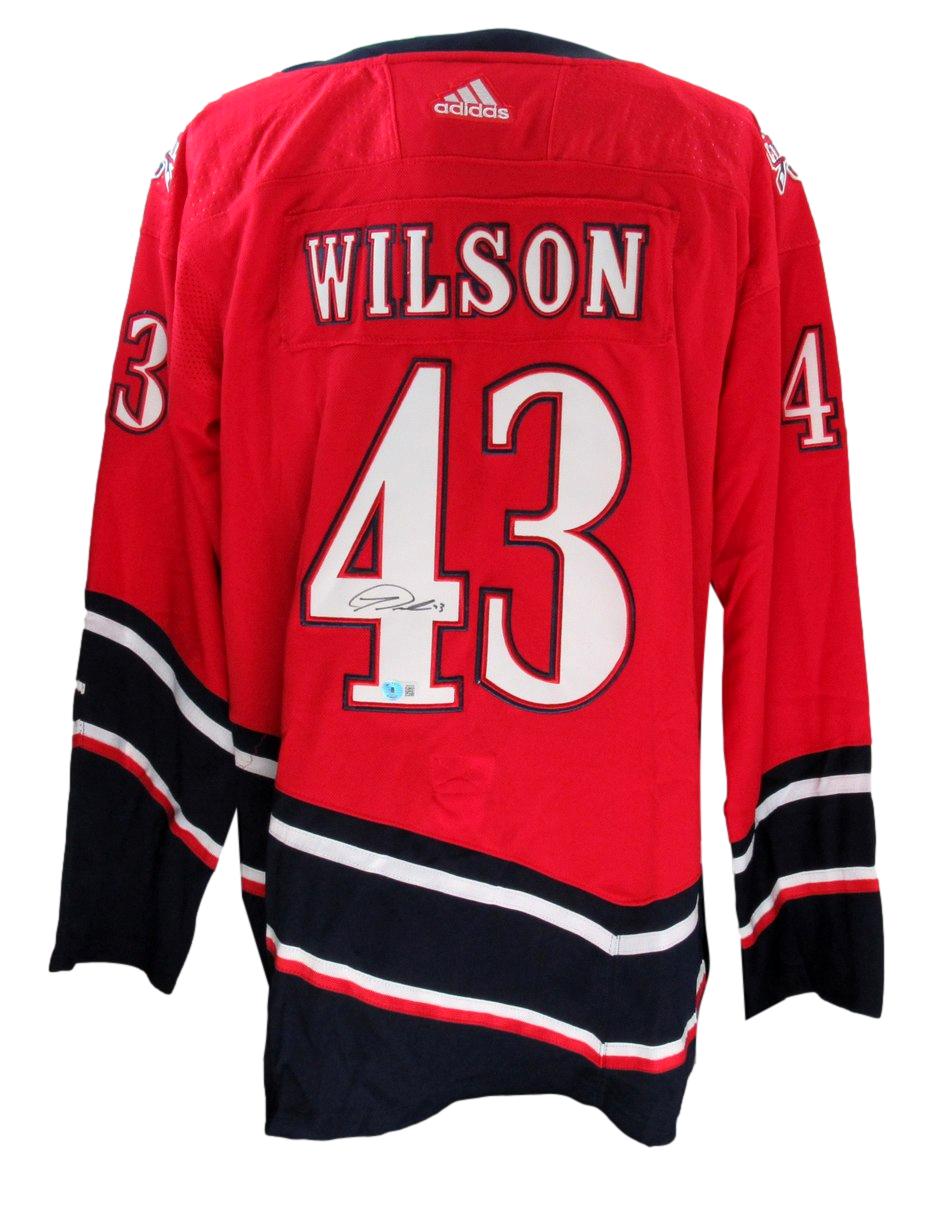 Tom Wilson Signed Red Adidas Hockey Jersey Washington Capitals Beckett 187221